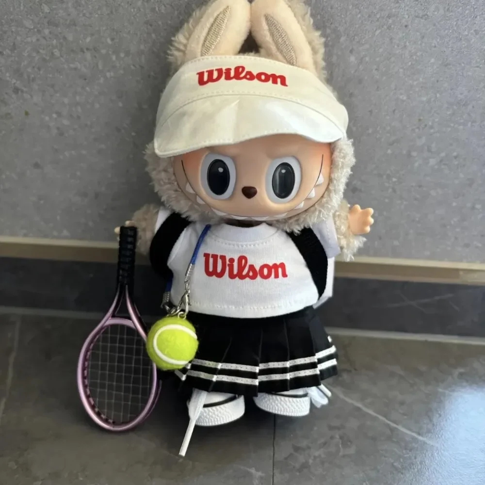 

Tennis Suit Sportswear Series Labubu Clothes Cute Doll labubu Outfit High-quality Handmade Accessories 17cm Dolls Clothing