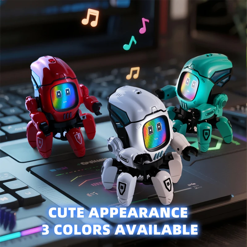 Robots de baile para niños, música LED, 6 garras, Robot de pulpo, regalo de cumpleaños, juguetes para niños, educación temprana, juguete para bebés, niños y niñas