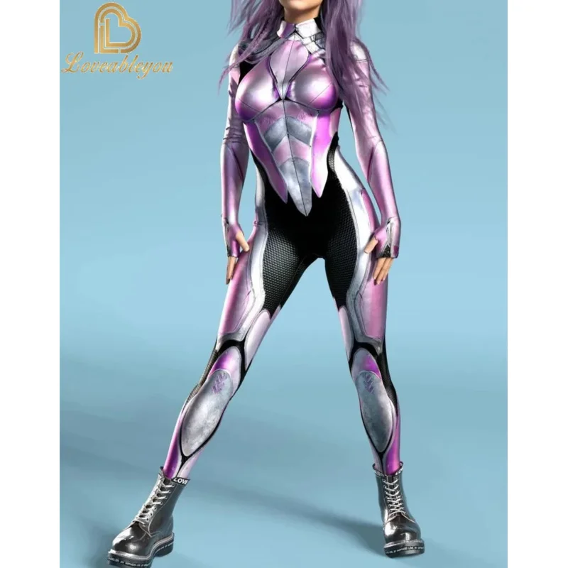 คอสเพลย์เครื่องแต่งกายหญิงผู้หญิงเซ็กซี่บอดี้สูท Crazy กระดูกสีดําฮาโลวีนชุดผู้ใหญ่เอวสูงกีฬา Jumpsuit
