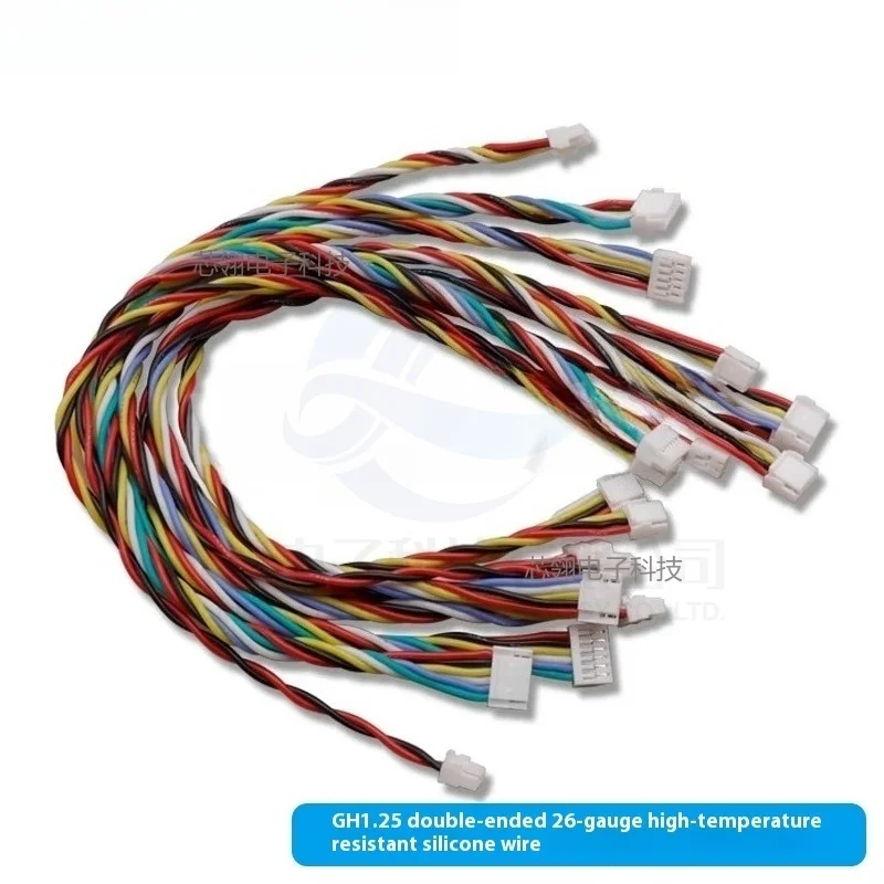 

5PCS GH1.25mm pitch connection wire 26AWG High-temperature resistant silicone flexible cable Same/Opposite direction