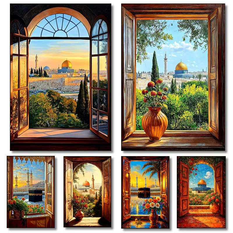 500 PCS Jigsaw Puzzle The Rock Window View Puzzles, Perfect for DIY Creative Fun with Family,Gift ,teasing Toy