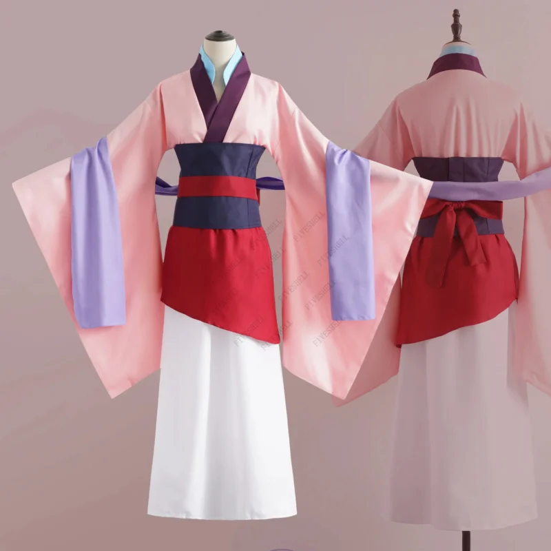 2025 New 2023 Woman Anime Mulan Womens Kids Chinese Hanfu Costume Princess Dress Deluxe Adult Cosplay for Halloween Party q1q2
