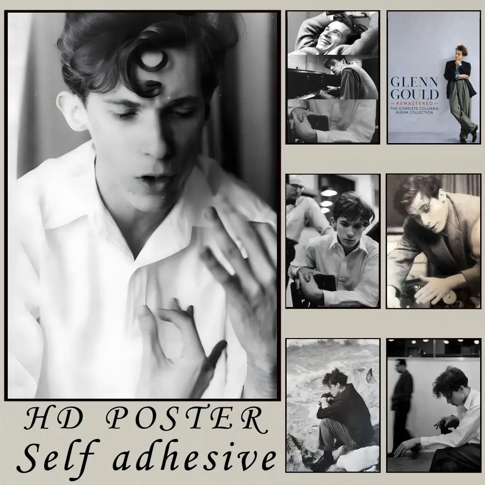 Legendary Classical Pianist Glenn Gould Poster Room Wall Art Decor Waterproof Stickers For Home Bar Bedroom Decoration