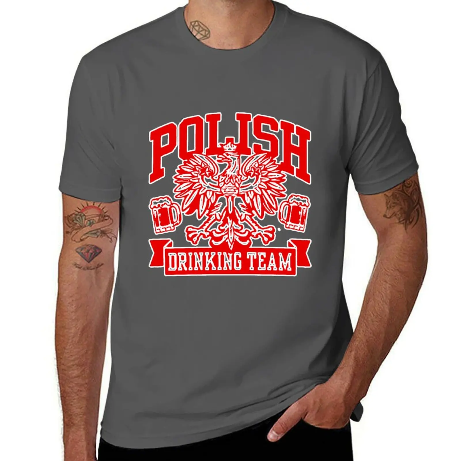 

Polish Drinking Team T-Shirt - Polska! T-Shirt man t shirt heavy cotton anime t shirts oversize t shirt man cotton T-Shirt