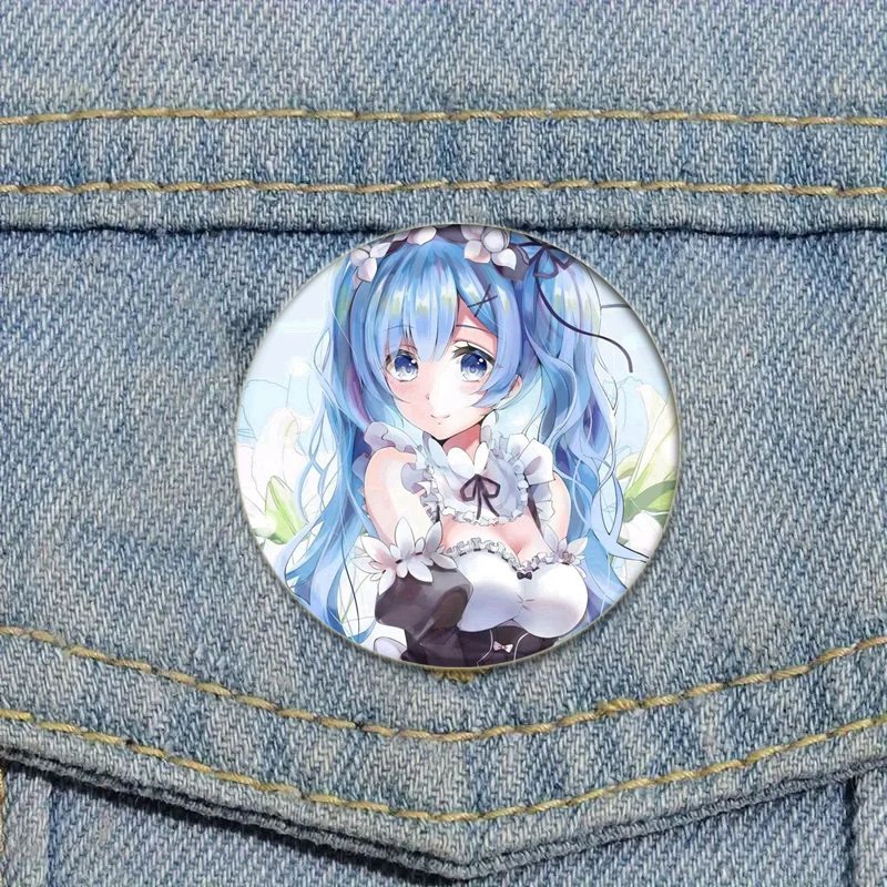 58mm Anime Project SEKAI Brooch Miku Pins Fashion Jewelry Accessories Cartoon Cosplay Badge for Clothes Backpack Decoration