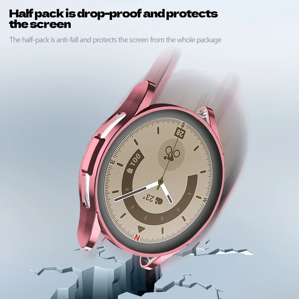 Чехол для Samsung Galaxy Watch 6 43 мм 47 мм, защита экрана из ТПУ, бампер для Galaxy Watch 6 Classic Galaxy Watch 5 40 мм 44 мм, чехол