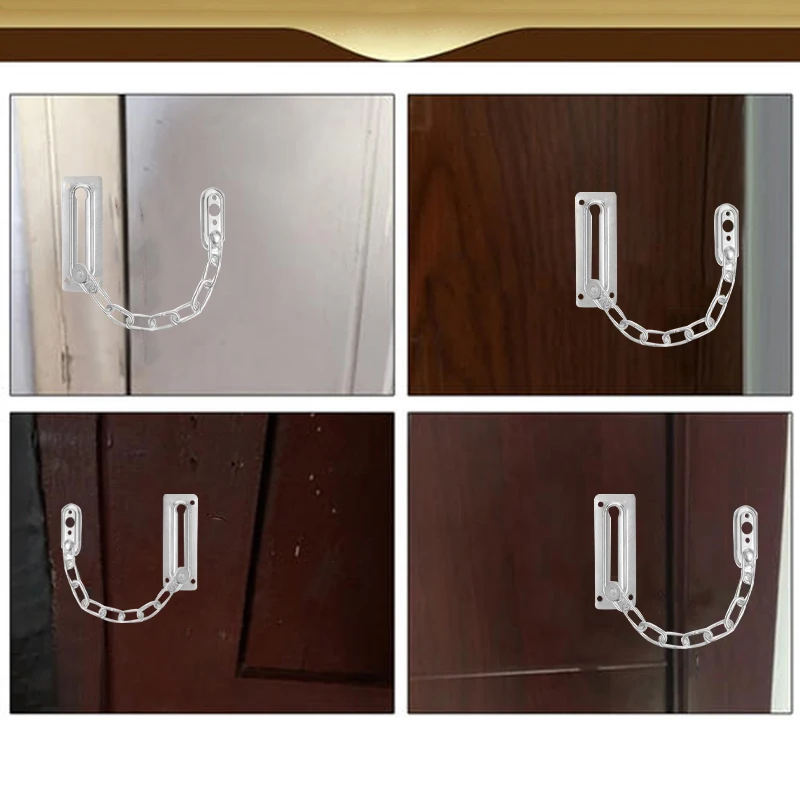 Stainless Steel Anti-theft Door Chain Lock Hotel High Security Chain Restrictor