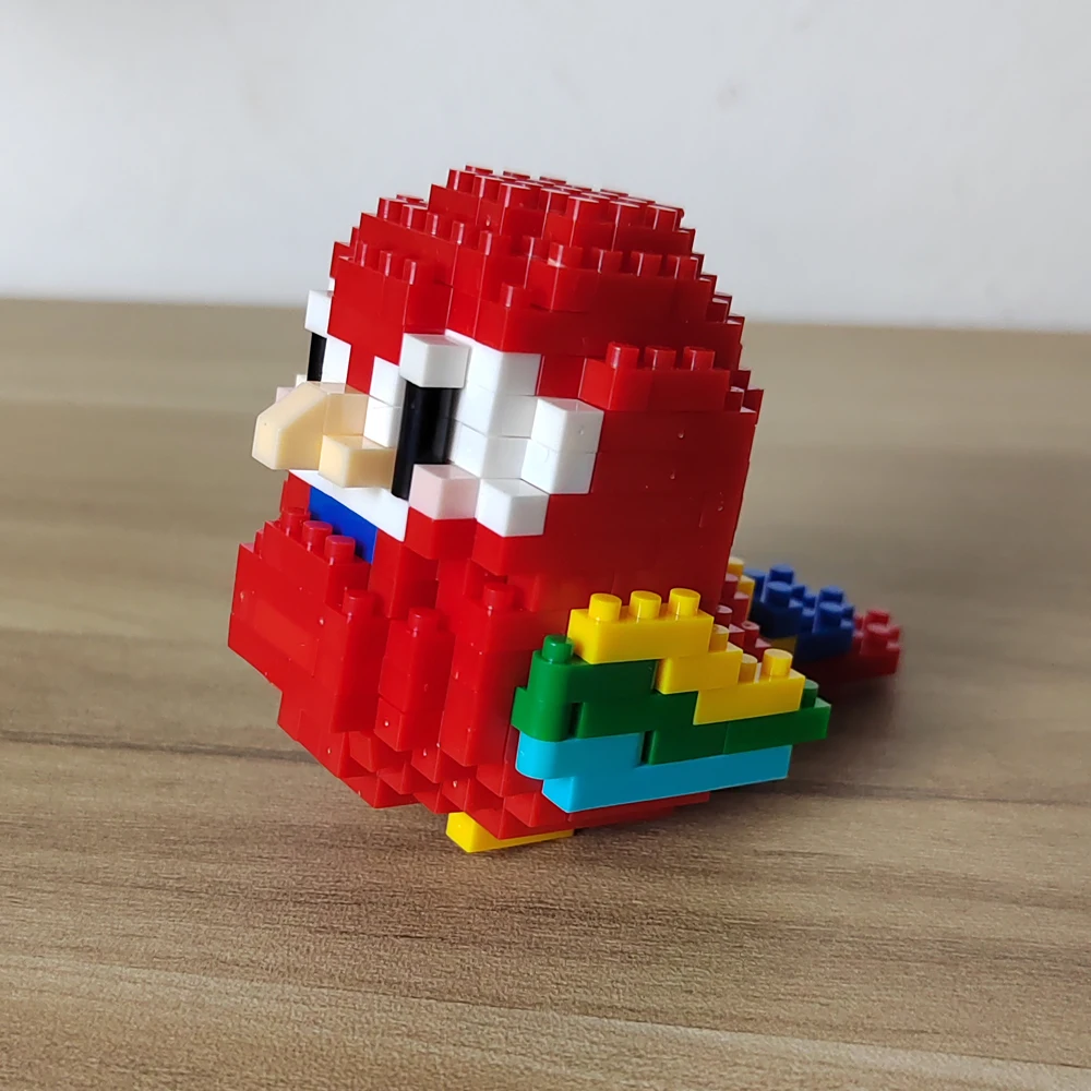 KNEW BUILT Pet Parrot Micro Mini Building Block Toy-Desktop Decor,Home Ornament,Geschenk für Mädchen,Kinder,Weihnachten,Memorial Anlässe – Detail 6