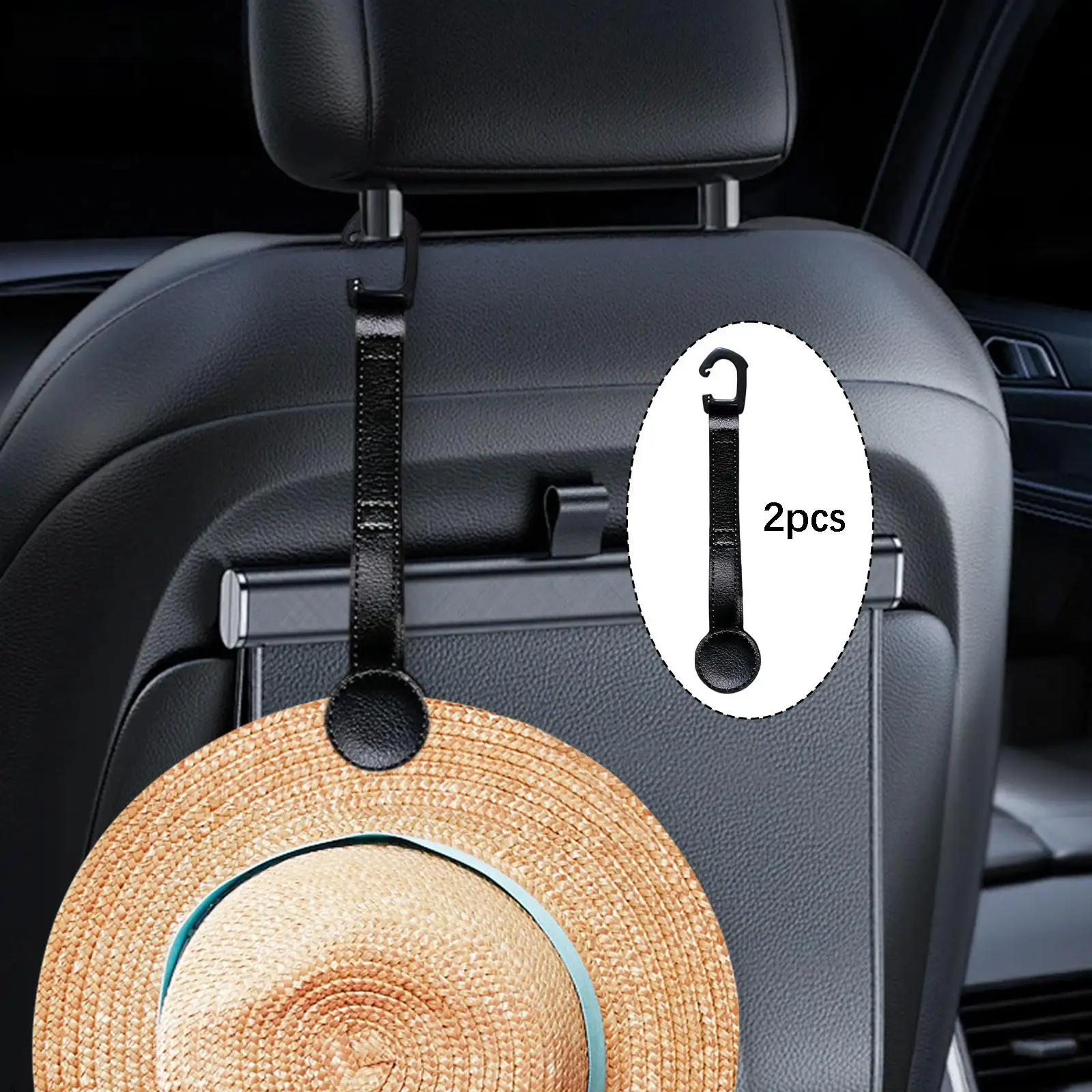 

Seat Back Cowboy Hat Rack PU Leather Magnetic Clip Car Hat Holder Organizer Keep Shape for Truck SUV Accessories