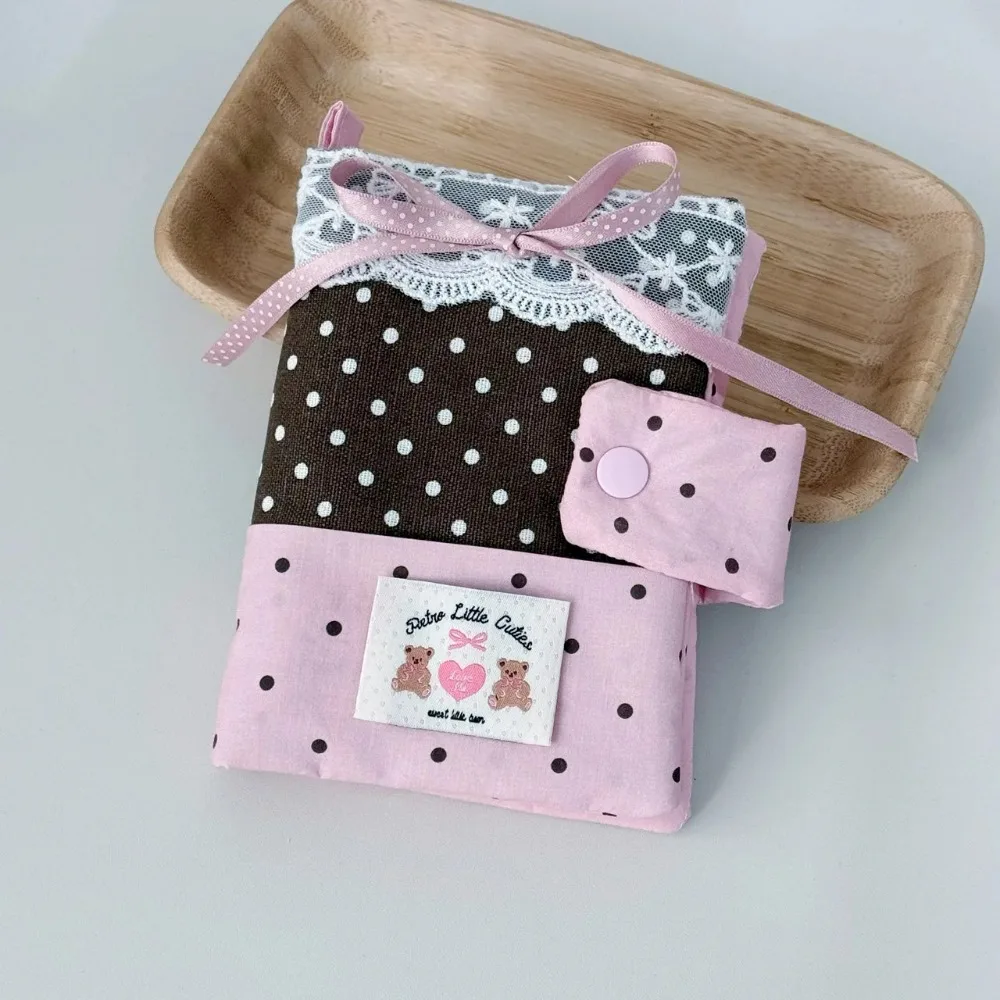 Girly Hand Account Book Cute Fabric A6 Notebook Wave Journal Portable Soft Cover Notepad Creative Stationery for Writing Planner view 5