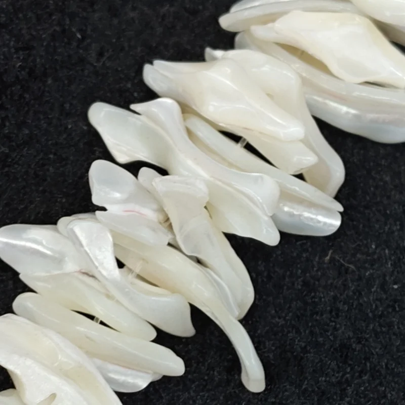 5 Strands Natural White Shell Irregular Slice Shape Loose Beads DIY Jewelry Making Supplies
