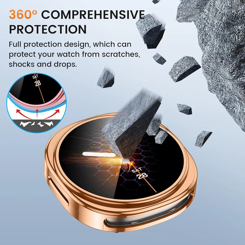 Watch Case for Samsung Galaxy Watch 8 40mm 44mm TPU Screen Protector All-Around Frame Bumper