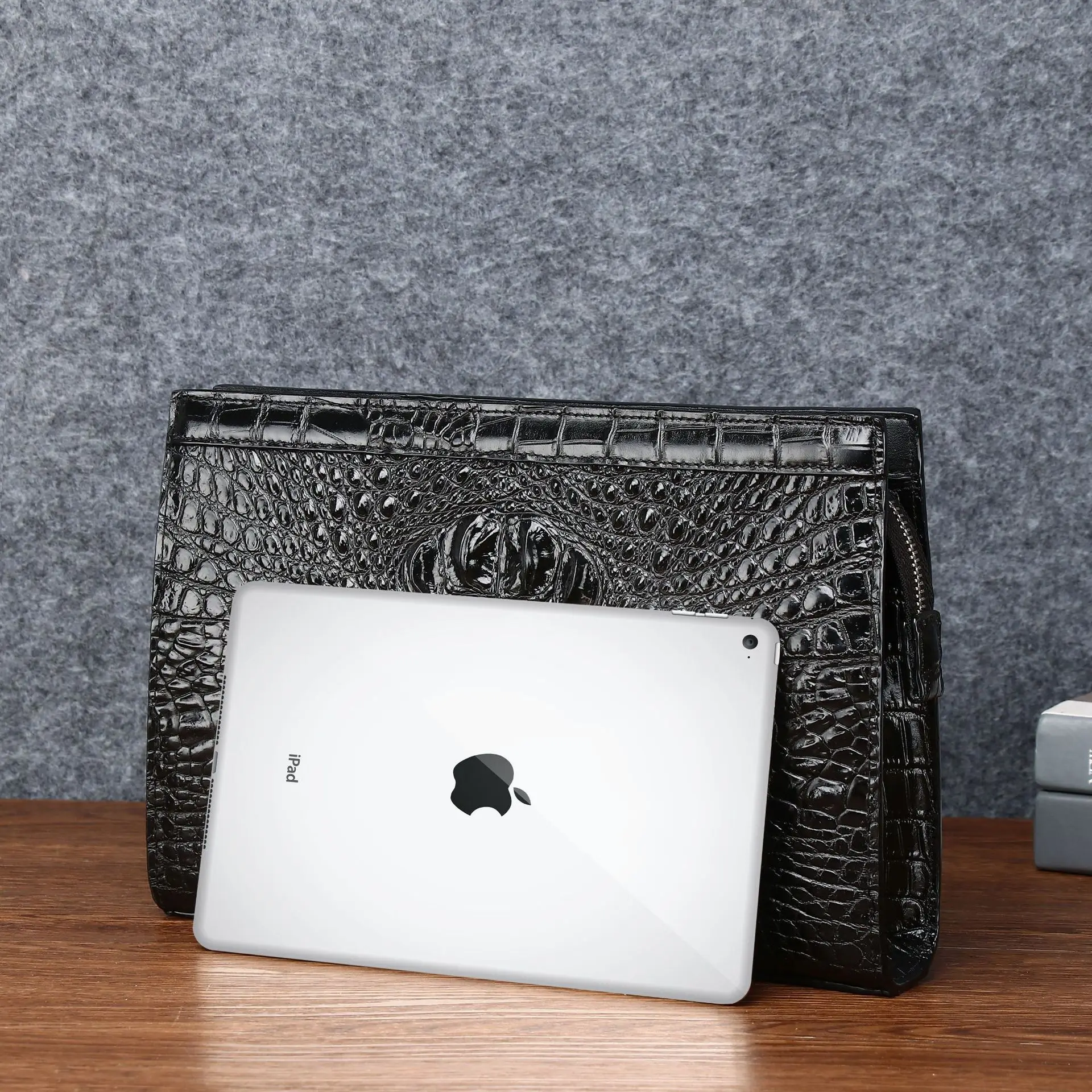 Crocodile Bone Pattern Men's Large Capacity Business Bag Genuine Leather Handbag Classic Fashion Trend Sac à Main сумка мужская