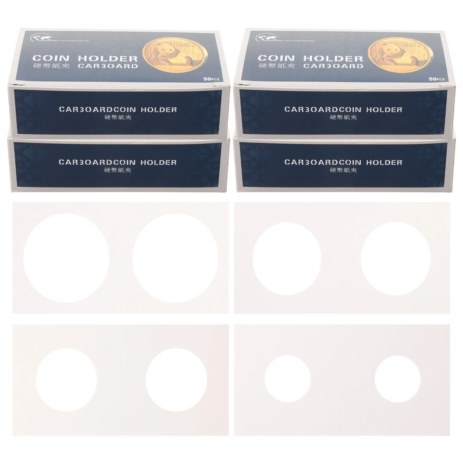 4 Boxes Transparent Coin Paper Holder Clip Clear Coin Organizer Case Convenient Protection for Collectors Transparent Protector