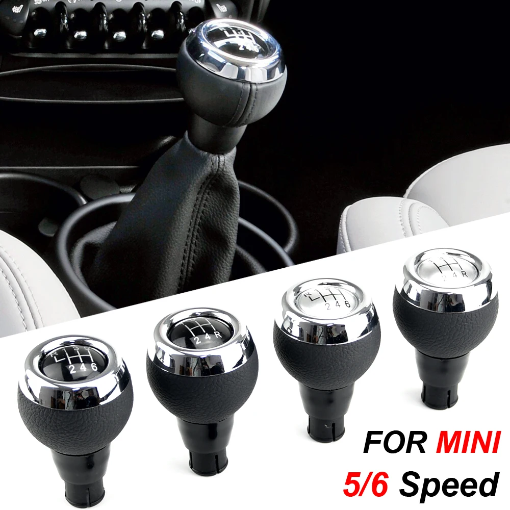 5 6 Speed Car Gear Shift Knob MT Lever Shifter Knob head For Mini cooper R55 R56 R57 R58 R59 R60 R61 F54 F55 F56 F57 Auto Parts