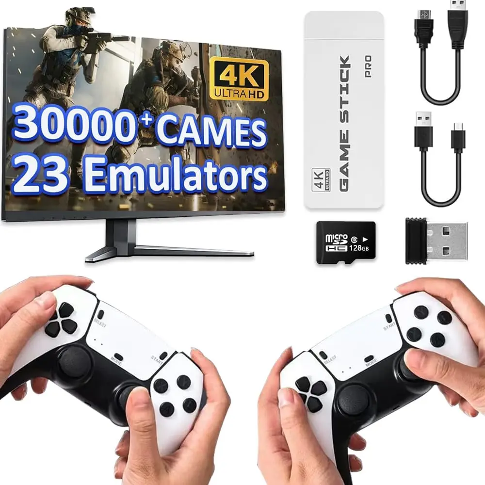 

20000+ Игр! M15 Мини-телевизор Портативная консоль 64G Хранение Беспроводной геймпад HD Выход PS1 Эмулятор Два плеера Портативная ретро-игра