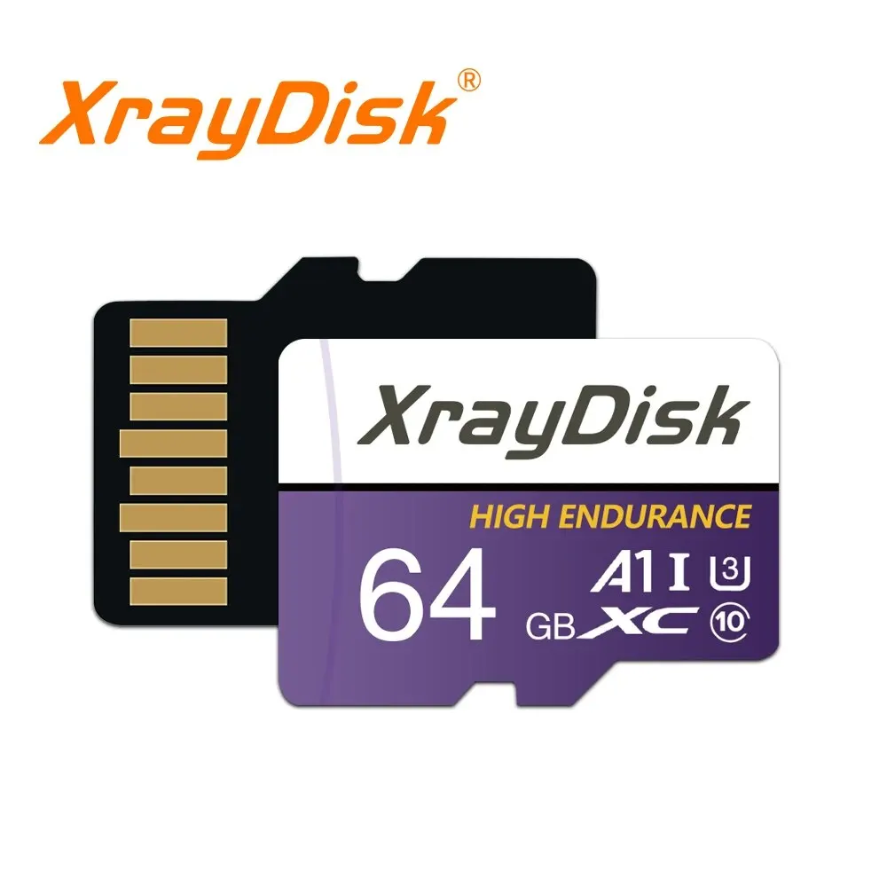 Xraydisk TF Card 64G 128GB 256GB Memory Card High Speed With Adapter A1 U3 Class 10 V30 For Phone/Camera/Dash