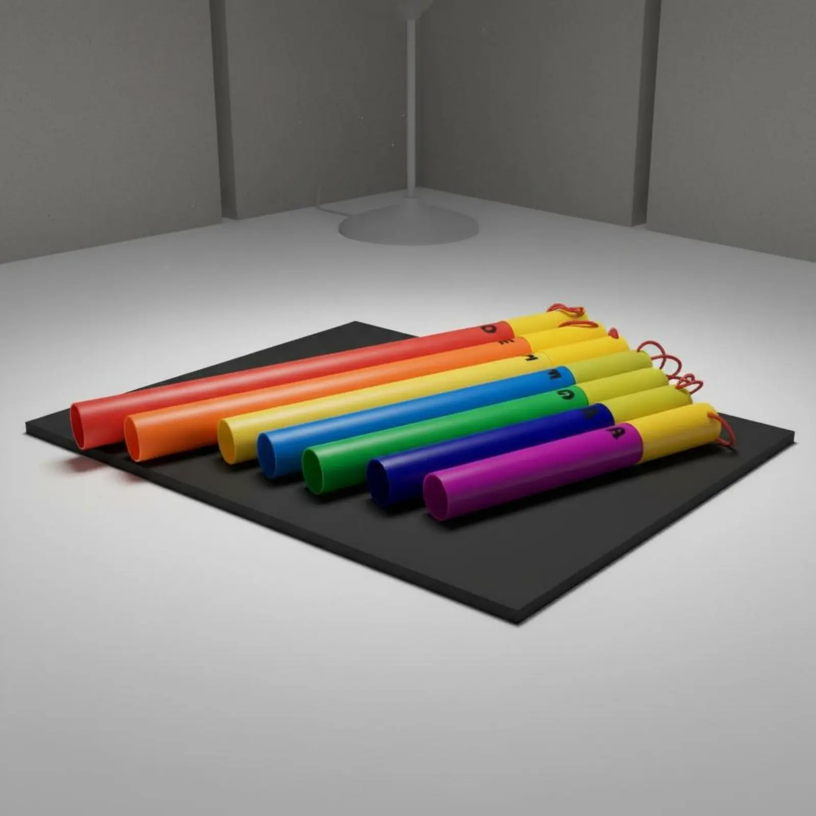 8 Pieces Pitched Instrument Set Hand-Vision Coordination Tuned Percussion Tubes Musical Percussive Tubes Colorful Diatonic Scale