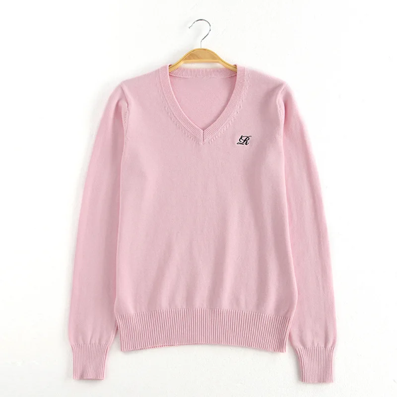 

Fashion Original JK Sweater Set V-neck Pullover School Uniforms Class Uniforms Embroidered Long-sleeved Knitwear Fall and Winter