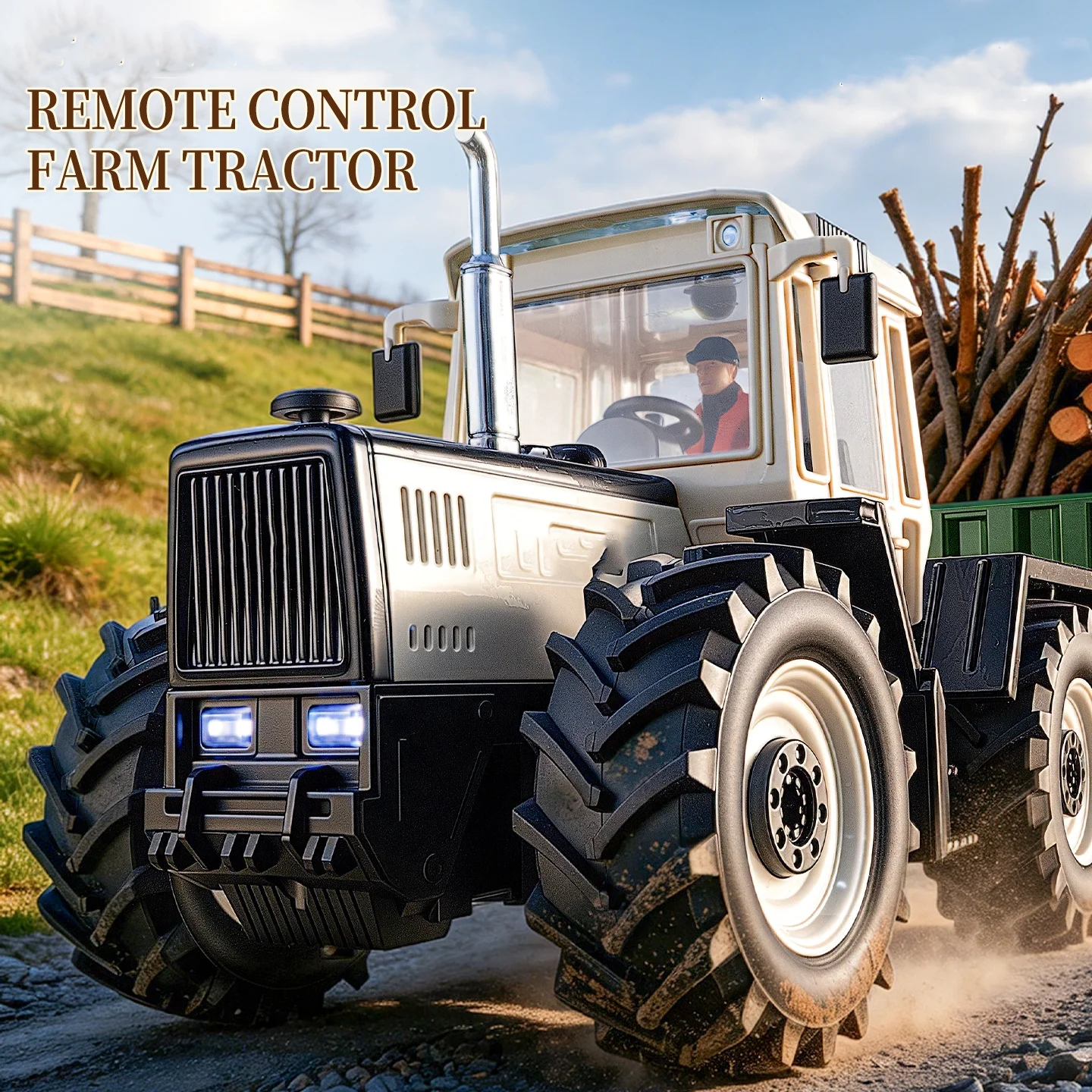 Rc Hobby Farm - Afstandsbedienbare boerderijtractor Trac 1000 gelicenseerd metalen