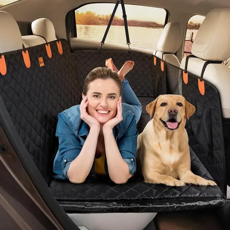 

ABack Seat Extender for Dog, Car Seat Cover Back Seat Hard Bottom for SUV Truck, Non-Inflatable Dog Car Bed