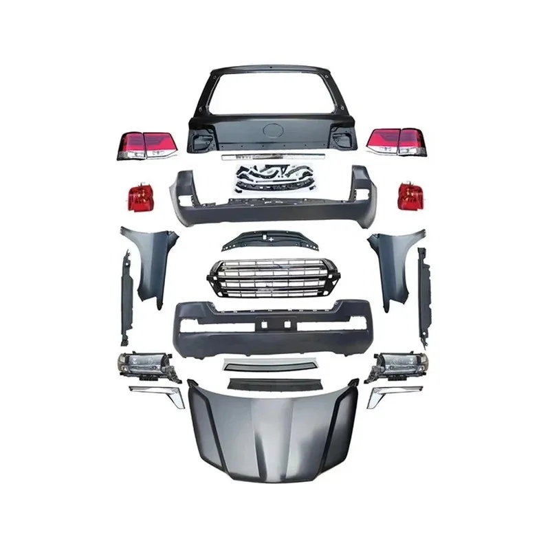 

Car Body Kit for Land Cruiser 200 FJ200 2012 to 2016 Front Rear Bumper with Grille Headlights Taillights Fenders Body Kit