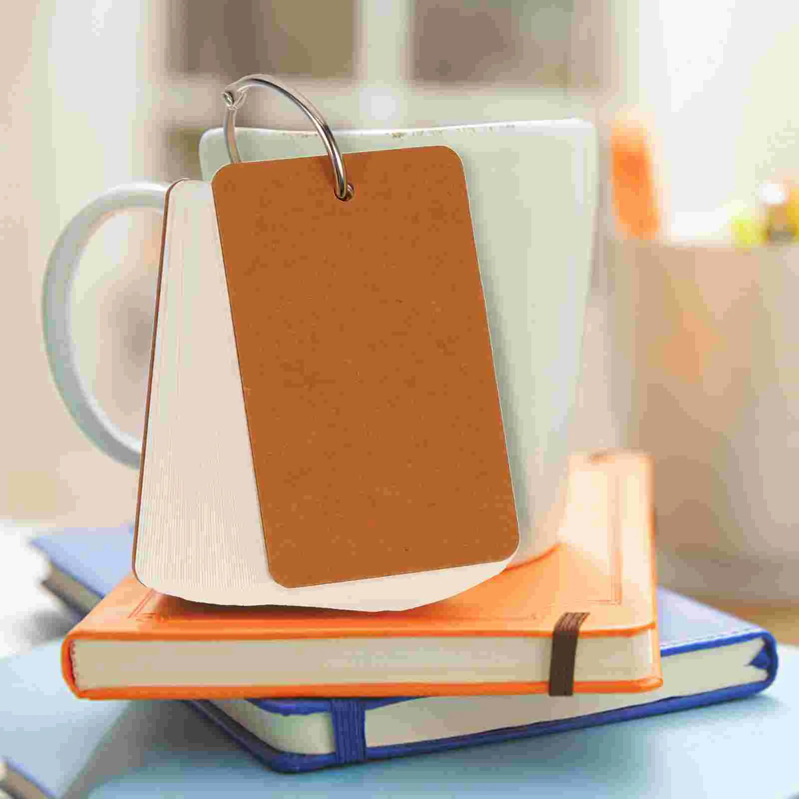 5 Pcs Card Stock School Notepads Thick Blank Cards Empty Flashcards Notebooks for Taking Students Writing Lattice Pocket