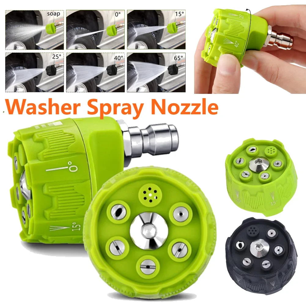 

High Pressure Washer Spray Nozzle Rotation Watering Rinse Soap Nozzle Tip 3600PSI Garden Cleaning Universal Car Wash Nozzle