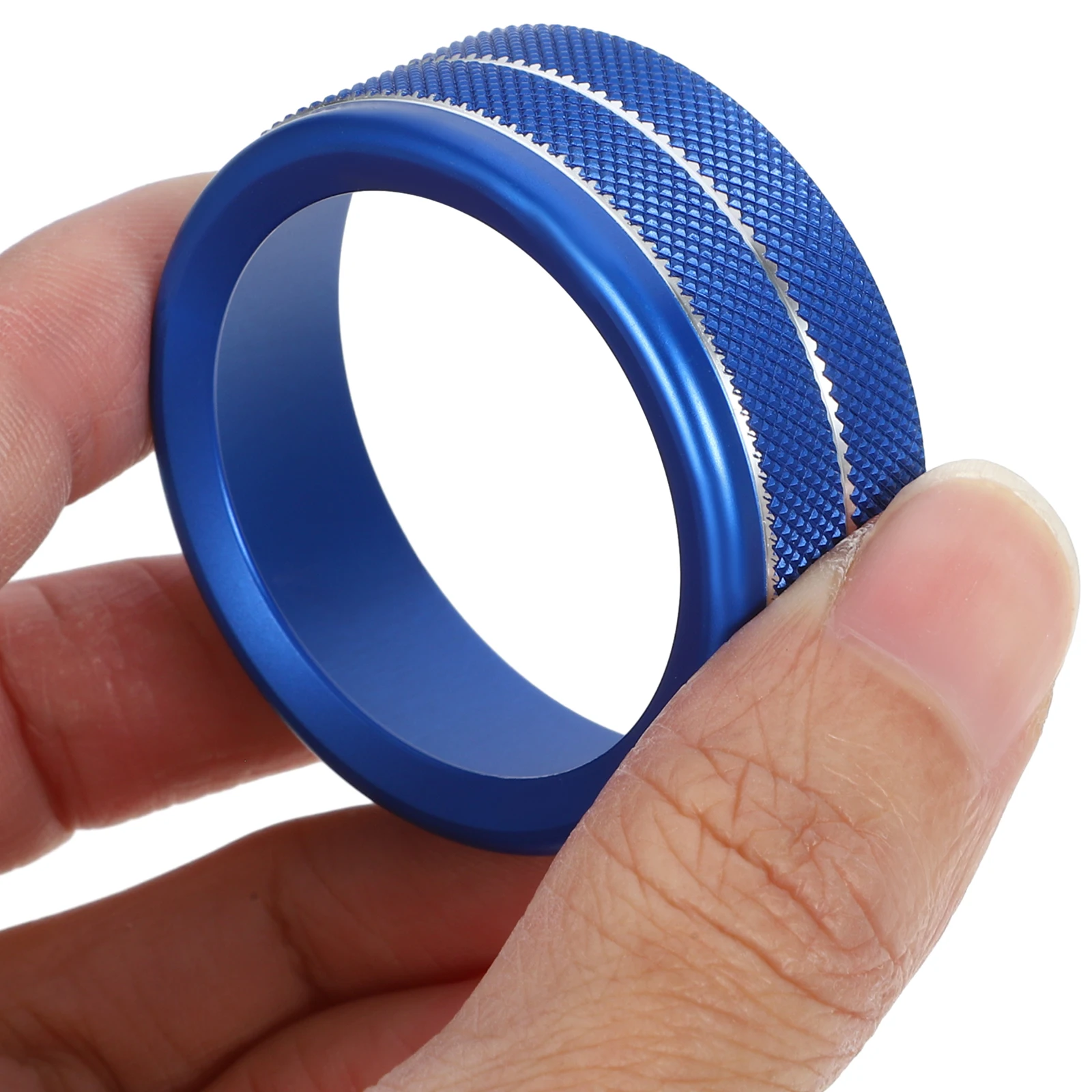 

4pcs Air Conditioner Switch Decoration Ring Knob Accessories Trim Car Accessory Aluminum Alloy Covers Durable Interior Console