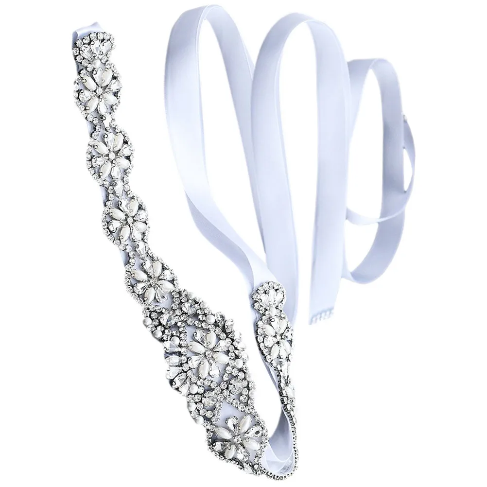 

Регулируемый пояс-лента со стразами и жемчугом для свадебного платья, праздничный пояс для подружек невесты, пояс с жемчугом и стразами