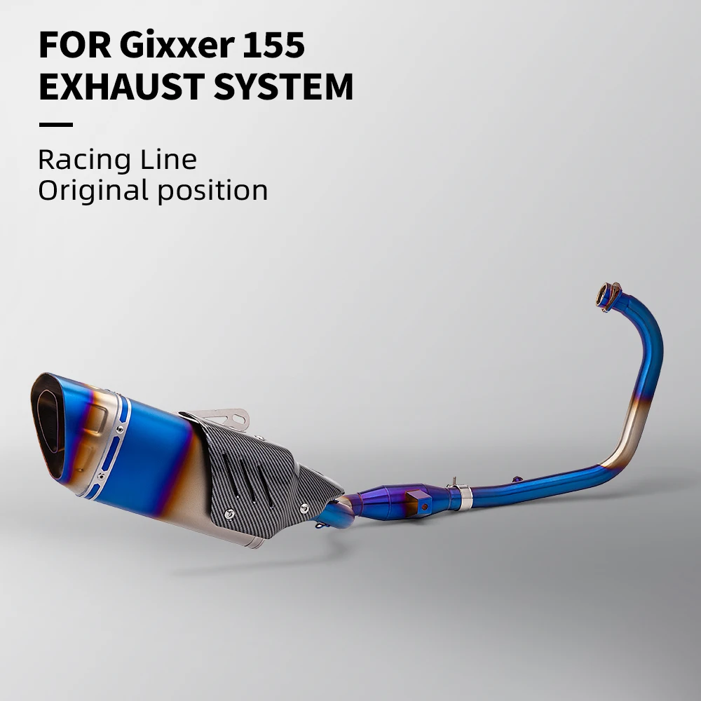 

51mm Front Link Pipe GIXXER150 GIXXER150 Slip on Stainless Steel Exhaust Muffler Full System