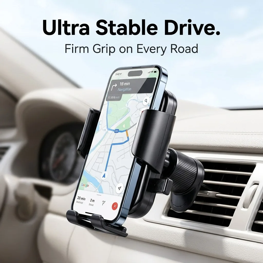 Universal Car Phone Holder Air Vent Clip Mount Auto Lock Gravity Anti Shake Smartphone GPS Navigation Bracket