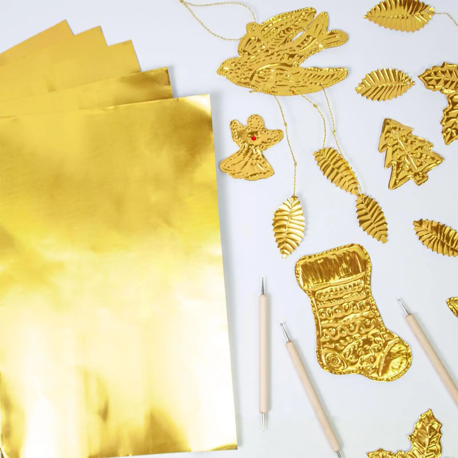 10pcs Craft Foil Sheets Soft Flexible Art Project Supplies Art Project Aluminum Foil Sheets For Painting Engraving Mounting