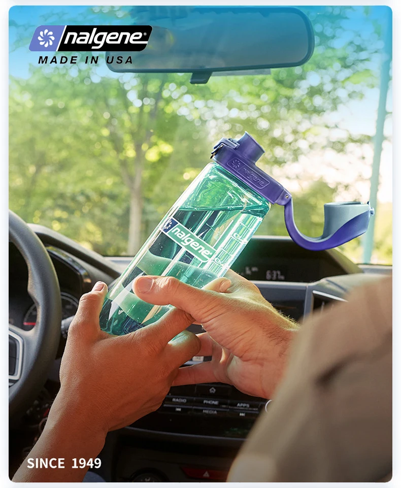 Nalgene 700ml Trinkflasche mit Klappverschluss, robuste Tritan-Sportflasche, auslaufsicher, geeignet für Camping, Wandern, Fitness, Reisen – Detail 1