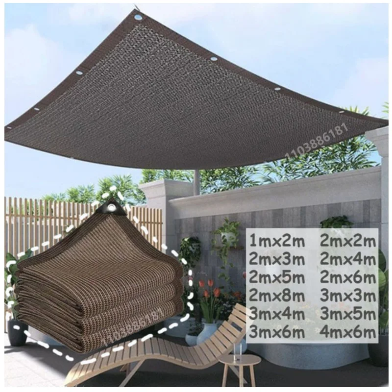 Zonneschermnet voor buitentuin, zonnescherm voor terras, campingzonneschermnet, UV-bescherming, HDPE zonnebranddoek - afbeelding 2