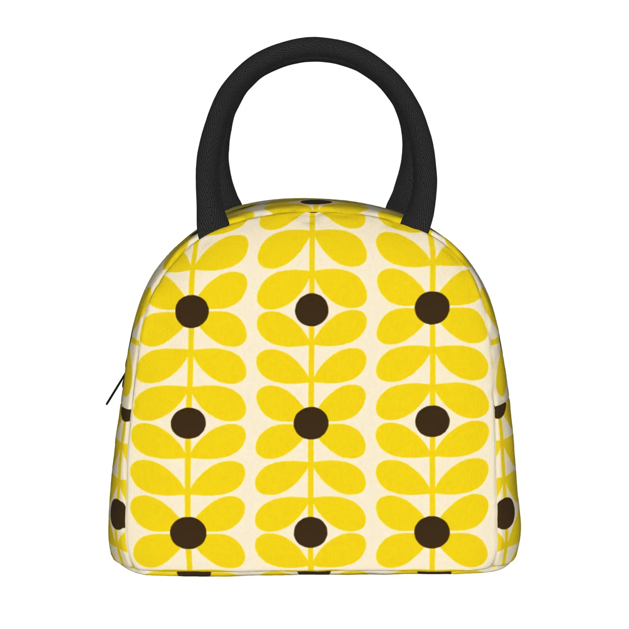 Abstract Multi Stem Lunch Bag Flower Floral Casual Lunch Box For Men School Portable Zipper Cooler Bag Oxford Thermal Lunch Bags