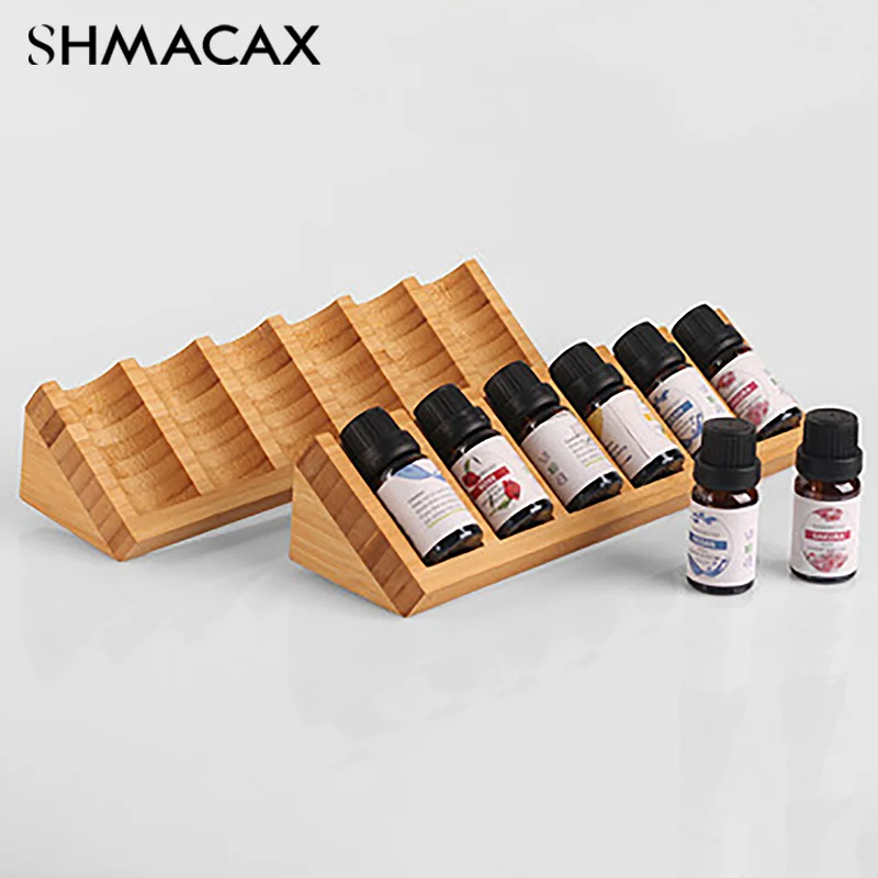 6 Slots Essential Oil Storage Rack Portable Tabletop Diffuser Stand Nail Polish Collection Perfume Holder Shelf Organizer