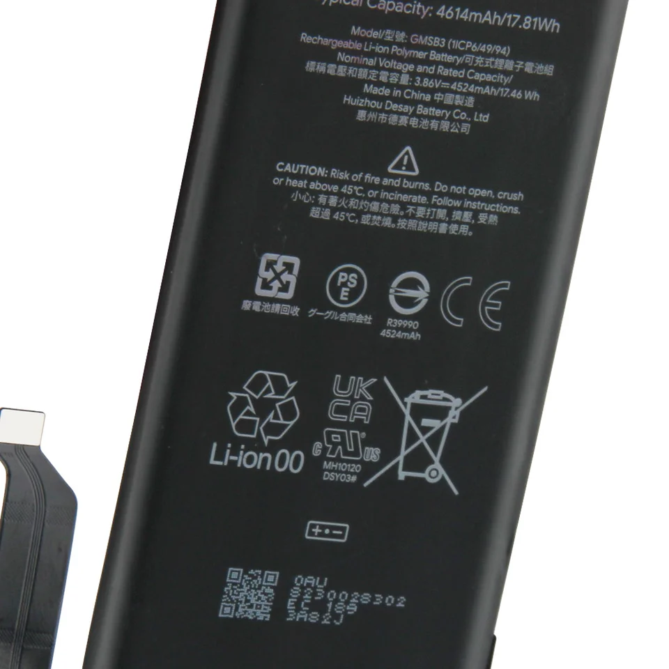 Batería Original de Repuesto para Google Pixel 6 Pro Pixel 6 Pro 6A Pixel 6A GMSB3 G63QN GLU7G Batería Genuina para Teléfono 4