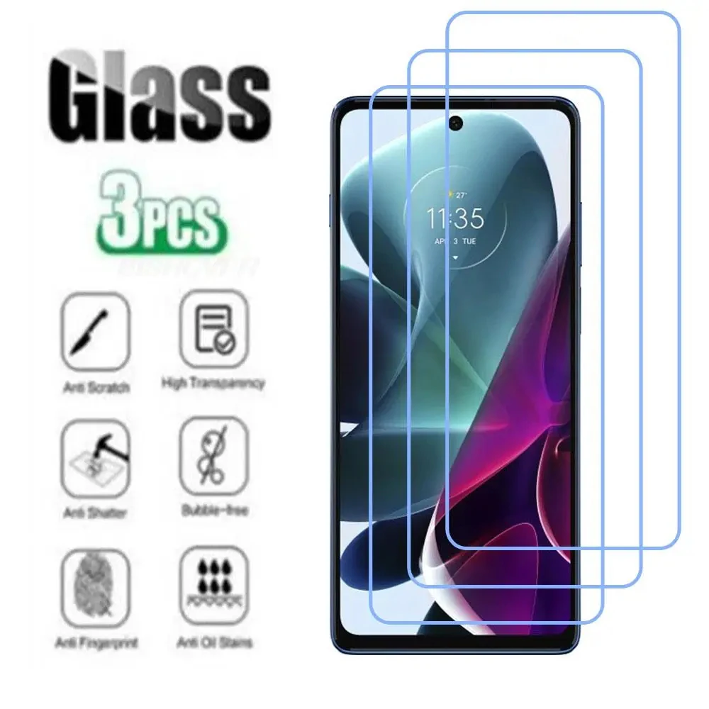 

3Pcs Tempered Glass For Motorola Moto G23 G84 G54 G73 G53 S50 G13 G20 G34 G14 G30 Full Cover Screen Protector