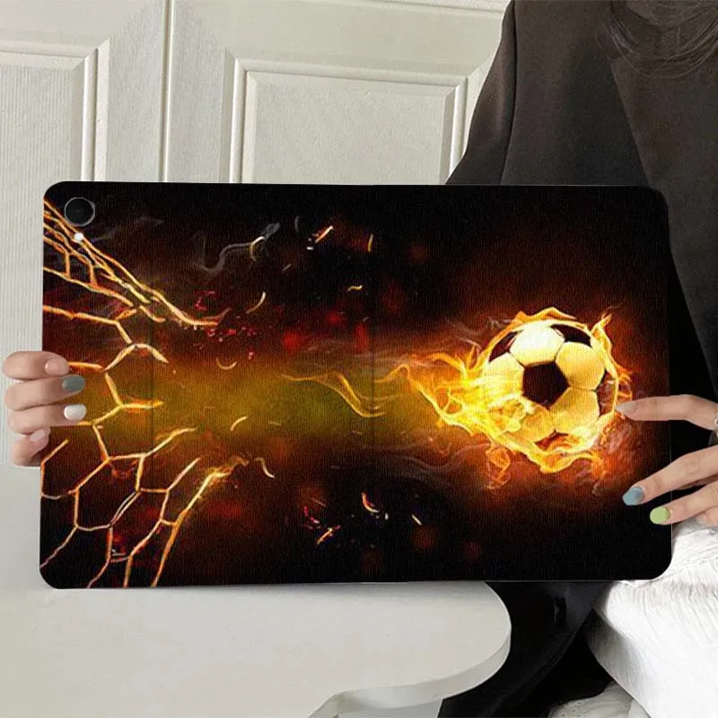 

Cool Flame Soccer Ball For Samsung Galaxy Tab A7 A A8 A9 A11 S6 S11 10.1 10.4 10.5 Inch Lite PLus Soft Tablet Case Gift