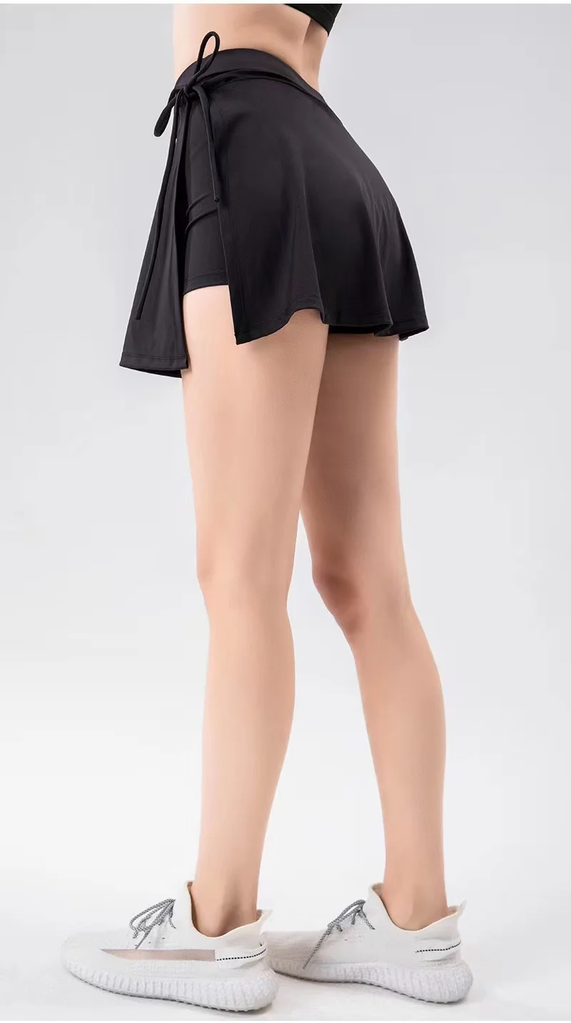 Sport-Yoga-Rock, Badminton-Tennisrock, schnelltrocknender Rock, schnell trocknender Rock mit seitlichem Schlitz, Trägerrock, Hosenrock, Oberbekleidung, Kleidung, Hose – Detail 10
