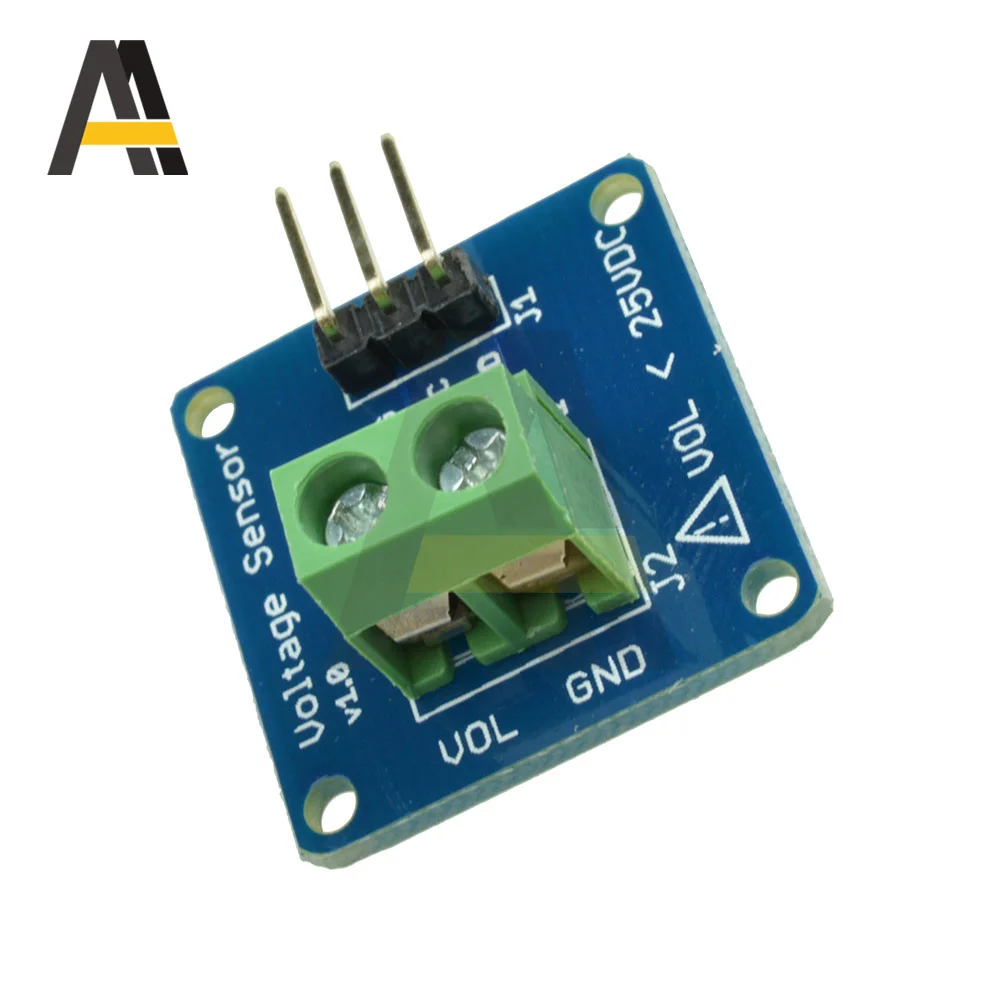 Modulo sensore di tensione cc ad alta precisione modulo di rilevamento del divisore di tensione del rivelatore di tensione 25V compatibile per Arduino