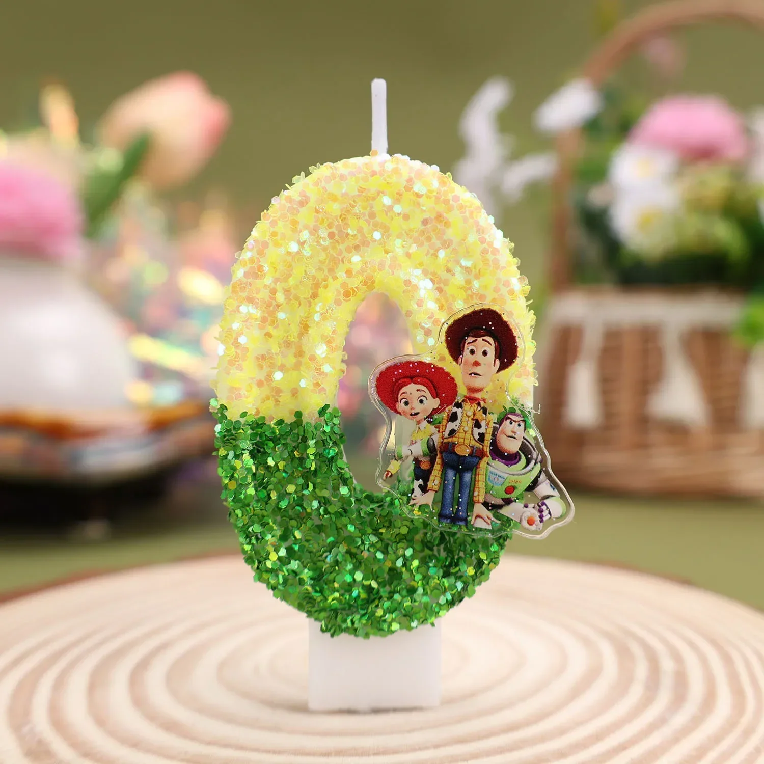 Hot Cute Cartoon T-O-Y Story Digital Candle Numbers 0-9 Kids Birthday Cake Decoration Cartoon Party Supplies Accessory