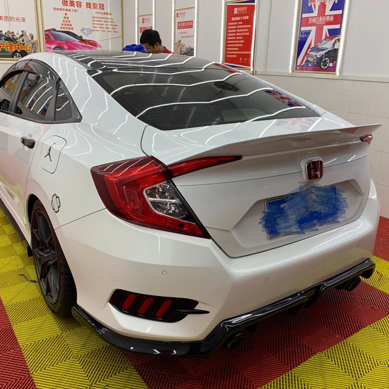 For Honda Civic 2016 2017 2018 Rear Wing Spoiler, Trunk Boot Wings ABS Spoilers JDM style