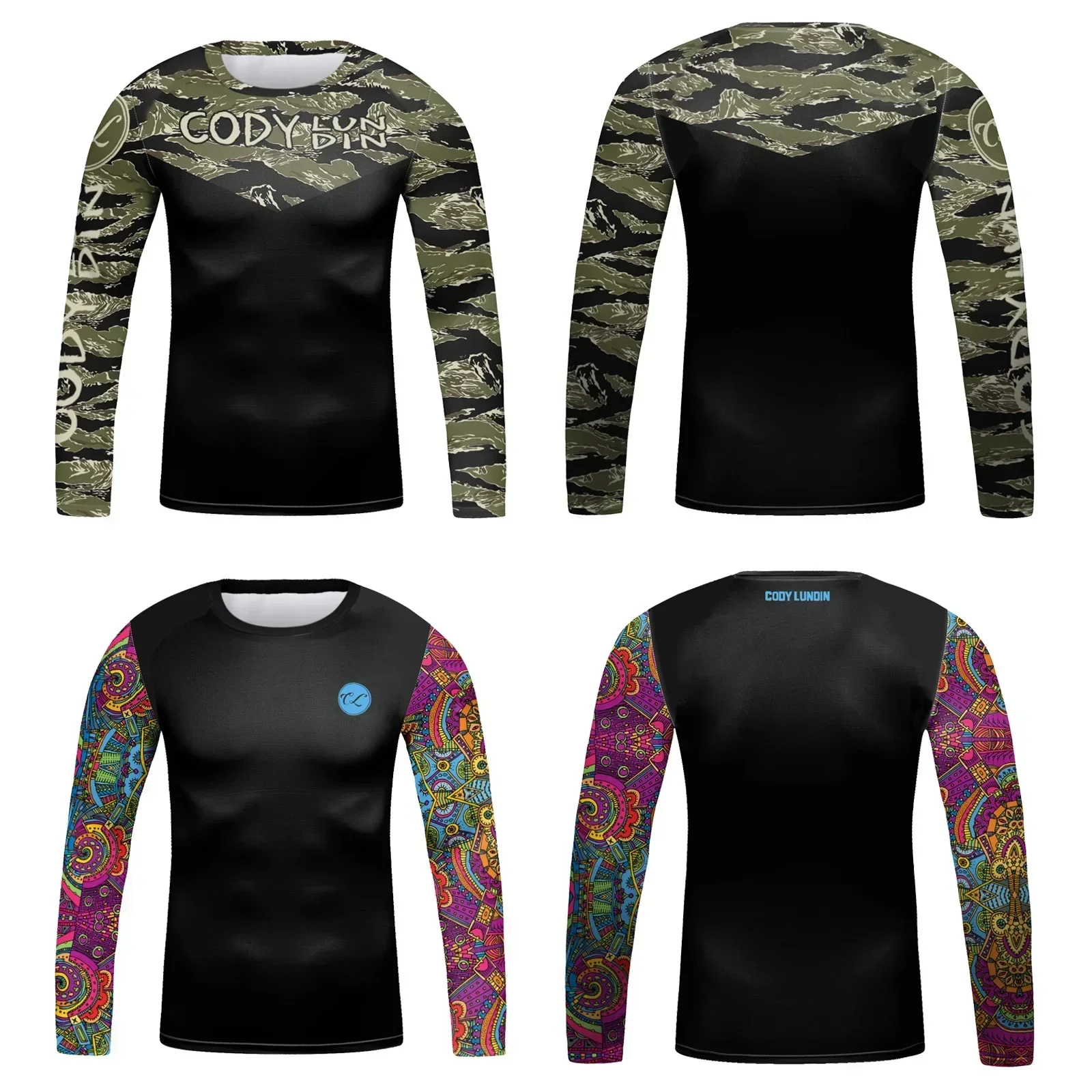 Kids Boxing Compression Shirt Long Sleeve MMA BJJ No Gi Jiu Jitsu T-Shirt Boys Children Exercise Training Running Sport T Shirt