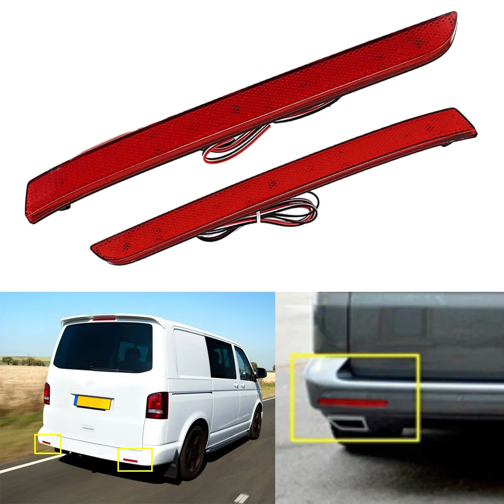 

2pcs Led Rear Bumper Brake Light For Volkswagen Transporter T5 2012-2016 for Caravelle Multivan Tail Stop Low Position Fog Lamp