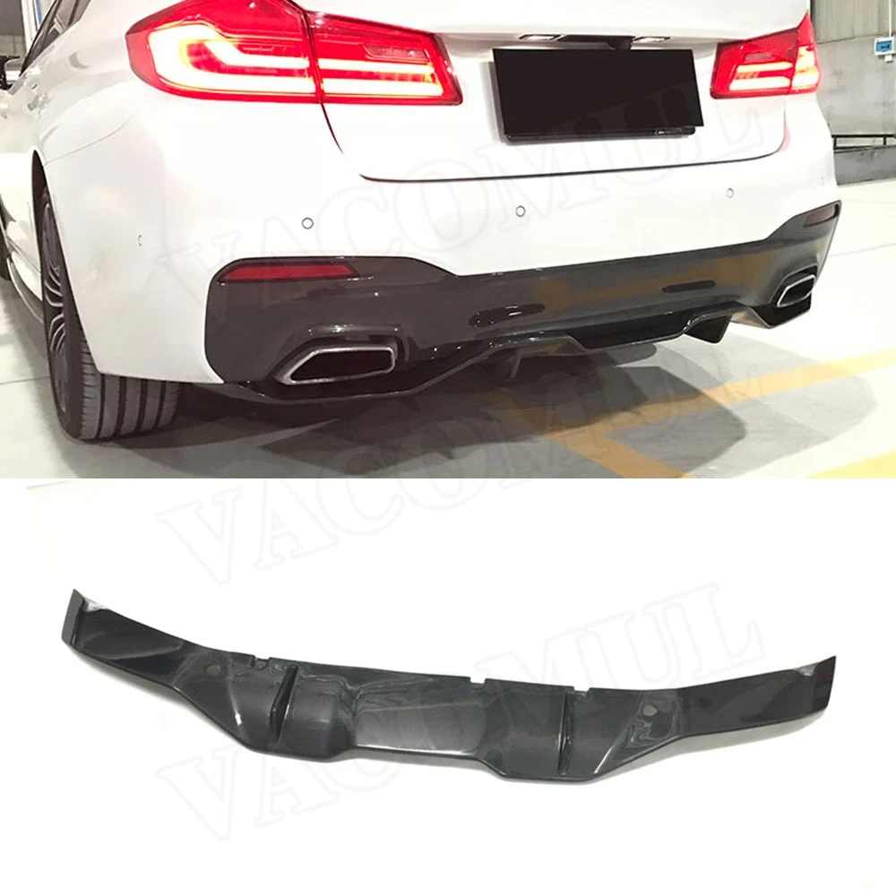 

VACOMUL For 5 Series Carbon Fiber Rear Lip Diffuser Spoiler for BMW G30 G31 G38 M Tech M Sport 2017 2018 Bumper Skid Plate