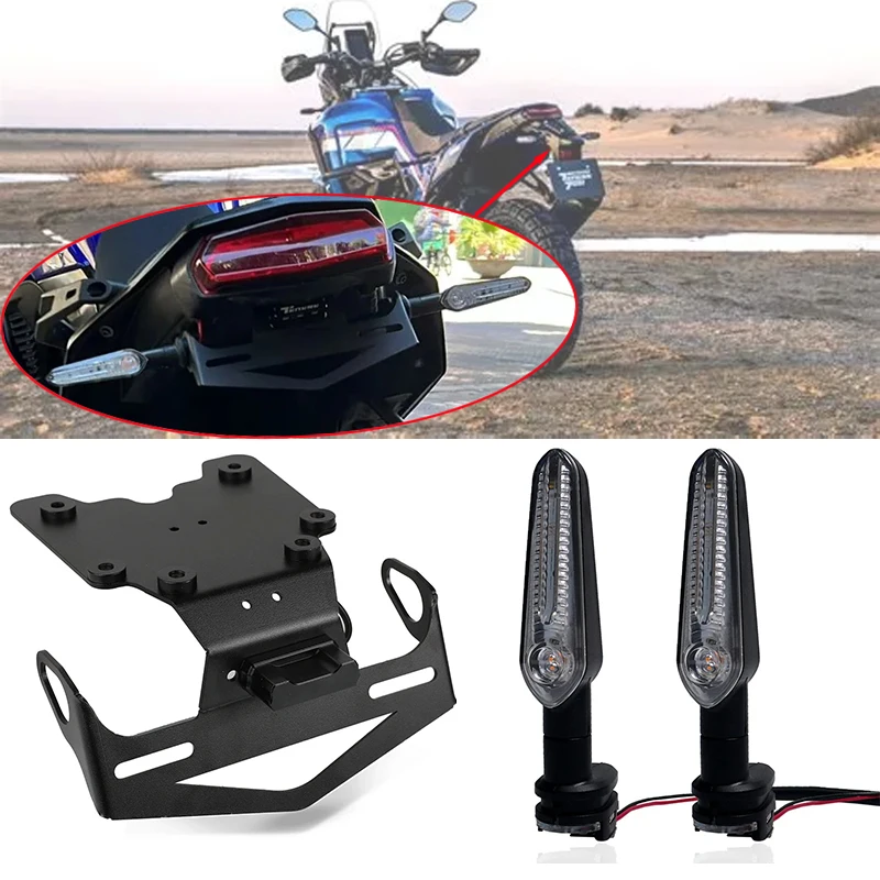 MotorcycleRearLicensePlateHolderBracketwithLightTailTidyFenderEliminatorForYamahaTenere700XT700ZTenere7002019--AliExpress
