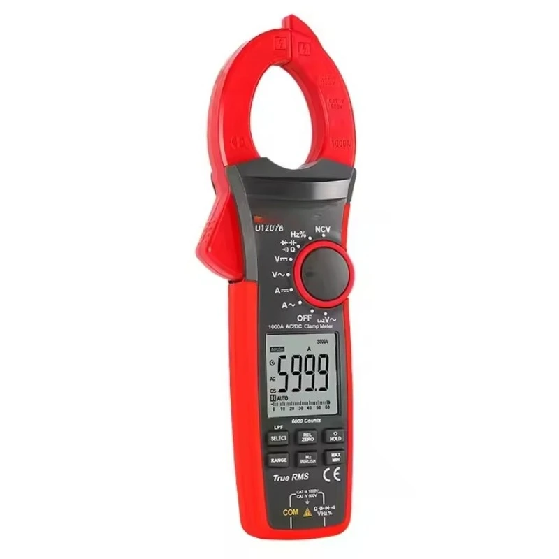 

UT207B/UT208B True RMS цифровые клещи 1000A 1000 В тестер переменного/постоянного тока 6000 отсчетов мультиметр с подсветкой для сопротивления