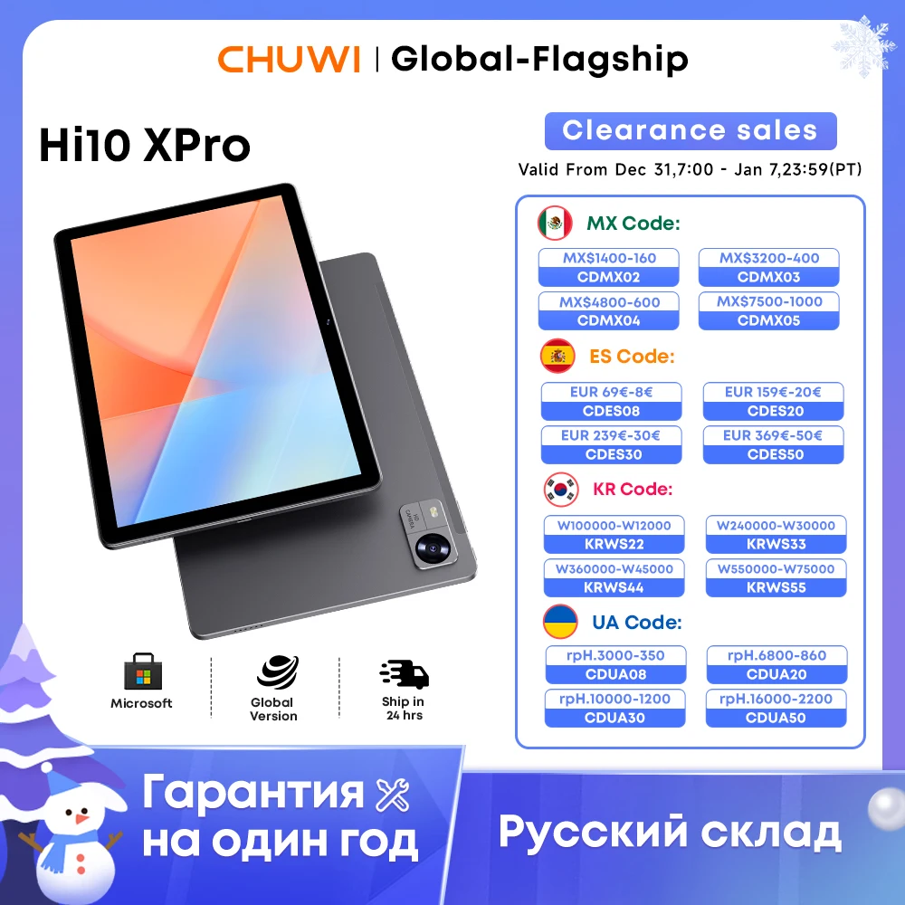 CHUWI Hi10X Pro Tablet 4G LTE Android 13 Widevine L1 10.1